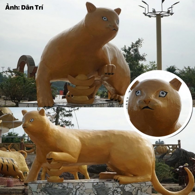 Tượng mèo đón tết quý mão tại Thanh Hóa